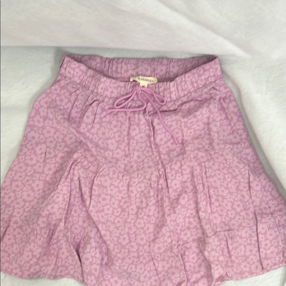 PacSun Pink Floral Circle Skirt - Picture 1 of 5